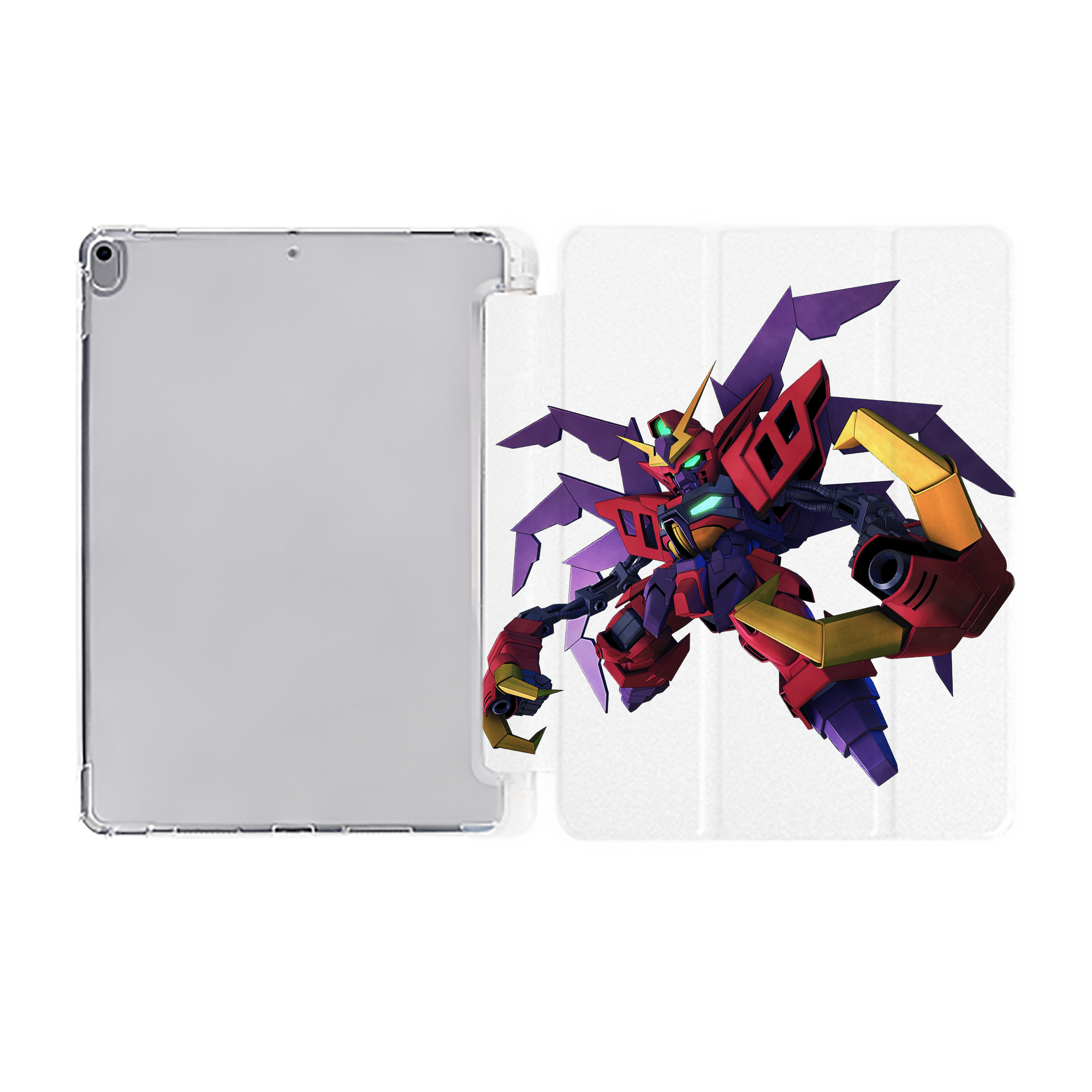 （画像用） 機動戦士ガンダム Mobile Suit Gundam IPad ケース ペン収納付き 三つ折りスタンド PUレザー×シリコン 対応機種9.5/10.5/10.9インチ